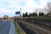 Budowa linii tramwajowej przy ulicy Płoskiego (29 października 2012)