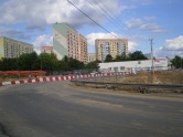 Budowa ulicy Obiegowej przy skrzyżowaniu z Żołnierską (3 lipca 2014)