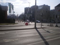 Skrzyżowanie ulicy Kościuszki i alei Piłsudskiego (8 marca 2015)