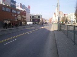 Budowa linii tramwajowej w alei Piłsudskiego (8 marca 2015)