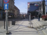 Budowa linii tramwajowej na placu Jana Pawła II (8 marca 2015)