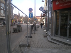 Budowa linii tramwajowej w ulicy 11 Listopada (8 marca 2015)