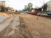 Budowa linii tramwajowej w ulicy Dworcowej (3 kwietnia 2015)