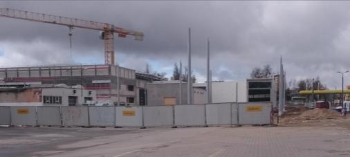 Budowa zajezdni tramwajowej przy ulicy Towarowej i Kołobrzeskiej (12 kwietnia 2015)