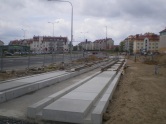 Budowa linii tramwajowej przy ulicy Witosa (10 maja 2015) - miejsce przyszłego przystanku Laszki (dziś Witosa)