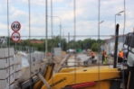 Budowa linii tramwajowej przy ulicy Tuwima (1 czerwca 2015)