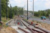 Budowa linii tramwajowej przy ulicy Tuwima (1 czerwca 2015)