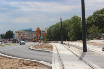 Budowa linii tramwajowej przy alei Sikorskiego (1 czerwca 2015)