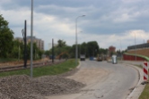 Budowa linii tramwajowej przy ulicy Obiegowej (1 czerwca 2015)