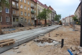 Budowa linii tramwajowej w ulicy Kościuszki (1 czerwca 2015)