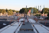 Budowa linii tramwajowej przy alei Sikorskiego (15 czerwca 2015)