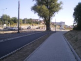 Budowa linii tramwajowej przy alei Sikorskiego (15 sierpnia 2015)