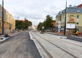 Budowa linii tramwajowej w ulicy Kościuszki (20 września 2015) - przystanek wiedeński Filharmonia