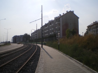 Budowa linii tramwajowej przy ulicy Witosa (1 września 2015)