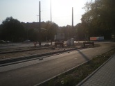 Budowa linii tramwajowej przy ulicy Tuwima (1 września 2015) - przystanek końcowy Uniwersytet-Prawocheńskiego