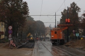 Budowa linii tramwajowej w ulicy Żołnierskiej (18 października 2015)