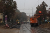 Budowa linii tramwajowej w ulicy Żołnierskiej (18 października 2015)