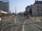 Budowa linii tramwajowej na skrzyżowaniu ulicy Kościuszki i alei Piłsudskiego (4 października 2015)