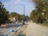 Budowa linii tramwajowej w ulicy Żołnierskiej (4 października 2015)