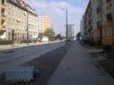 Budowa linii tramwajowej w ulicy Kościuszki (4 października 2015)