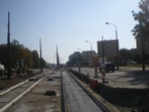 Budowa linii tramwajowej w ulicy Dworcowej (4 października 2015)