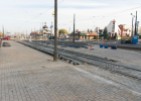 Linia tramwajowa na placu Konstytucji 3 Maja (31 października 2015) - przystanek końcowy Dworzec Główny