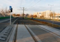 Linia tramwajowa przy alei Sikorskiego (31 października 2015)