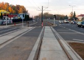 Linia tramwajowa przy alei Sikorskiego (31 października 2015) - skrzyżowanie z ulicą Minakowskiego