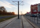 Linia tramwajowa przy alei Sikorskiego (31 października 2015)