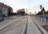 Linia tramwajowa przy alei Sikorskiego (31 października 2015) - przystanek Andersa