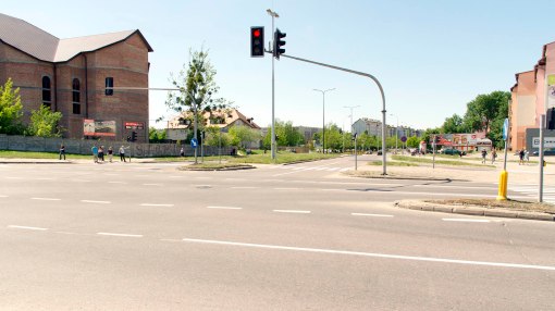 Skrzyżowanie ulic Wilczyńskiego i Krasickiego (13 maja 2018)