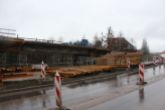 Budowa estakady tramwajowej w ulicy Synów Pułku (15 stycznia 2023)