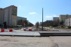 Budowa linii tramwajowej na placu Inwalidów Wojennych (10 kwietnia 2023)