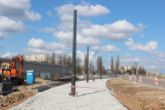 Budowa linii tramwajowej w ulicy Synów Pułku (10 kwietnia 2023)