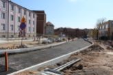Budowa linii tramwajowej na placu Jedności Słowiańskiej - miejsce nowego przystanku końcowego Wysoka Brama (10 kwietnia 2023)