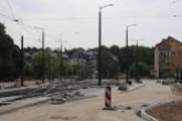 Budowa linii tramwajowej w ulicy Wilczyńskiego - przystanek końcowy Pieczewo (5 lipca 2023)