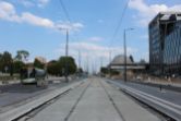 Budowa linii tramwajowej w alei Piłsudskiego - przystanek Planetarium (5 lipca 2023)
