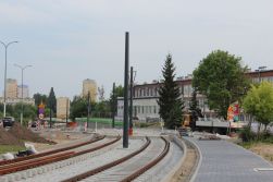 Budowa linii tramwajowej w ulicy Synów Pułku (5 lipca 2023)