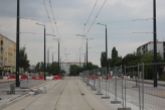 Budowa linii tramwajowej w ulicy Wilczyńskiego - przystanek Gębika (5 lipca 2023)