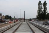 Budowa linii tramwajowej w ulicy Wyszyńskiego - przystanek Pstrowskiego (5 lipca 2023)