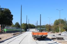 Budowa estakady tramwajowej w ulicy Krasickiego (17 września 2023)