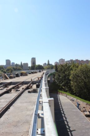 Budowa estakady tramwajowej w ulicy Synów Pułku (17 września 2023)