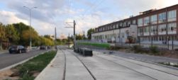 Budowa linii tramwajowej w ulicy Synów Pułku (13 sierpnia 2023)