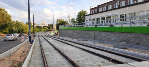 Budowa linii tramwajowej w ulicy Synów Pułku (13 sierpnia 2023)