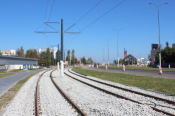 Budowa linii tramwajowej w ulicy Synów Pułku (17 września 2023)
