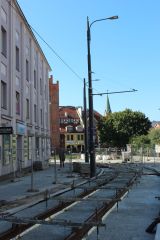 Budowa linii tramwajowej w ulicy 11 Listopada (17 września 2023)