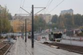 Budowa linii tramwajowej w ulicy Krasickiego - przystanek Carrefour (22 października 2023)