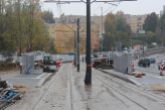 Budowa linii tramwajowej w ulicy Krasickiego - przystanek Carrefour (22 października 2023)