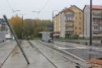 Budowa linii tramwajowej w ulicy Wilczyńskiego - przystanek końcowy Pieczewo (22 października 2023)