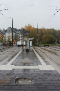 Budowa linii tramwajowej w ulicy Wilczyńskiego - przystanek końcowy Pieczewo (22 października 2023)